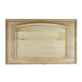 9" x 12" solid maple cutting board with arched sides and juice groove (Reversible)